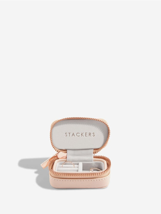 Petite Zipped Travel Jewellery Box - Blush Pink - 75340