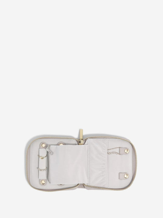 Compact Jewellery Roll - Taupe & Gold - 75773