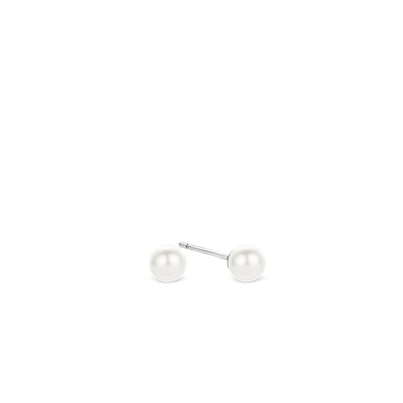Milano 6mm Pearl Stud Earrings - Silver - 7582PW