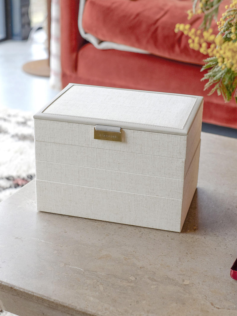 Classic Jewellery Box - Oatmeal/Linen - 76388
