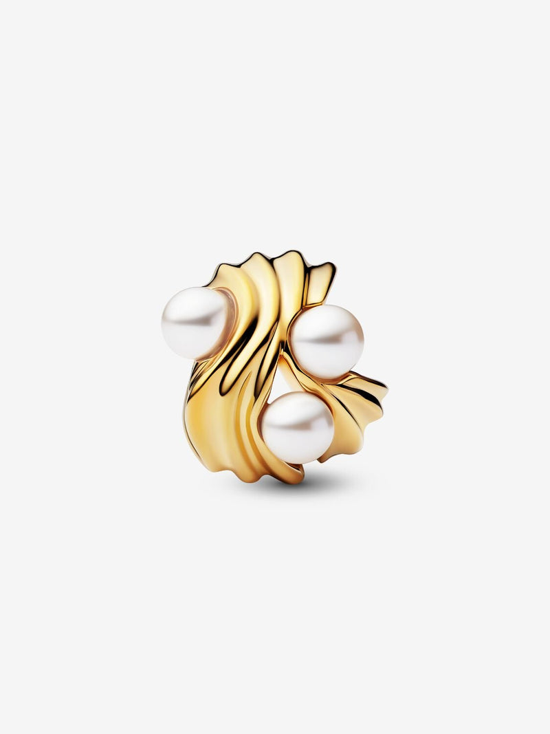 Abstract Waves Charm - 14ct Gold Plated - 763915C01