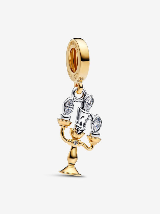 Disney Lumiere Dangle with CZ - Sterling Silver/14ct Gold Plated - 763985C01