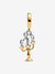 Disney Lumiere Dangle with CZ - Sterling Silver/14ct Gold Plated - 763985C01