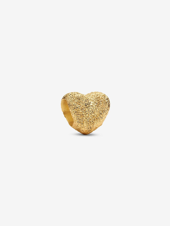 Textured Heart Mini Charm - 14ct Gold Plated - 764000C00