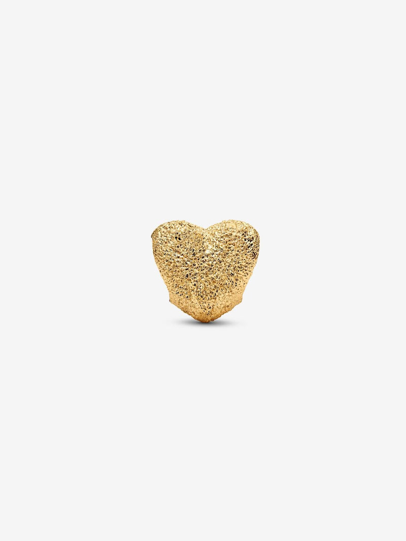 Textured Heart Mini Charm - 14ct Gold Plated - 764000C00