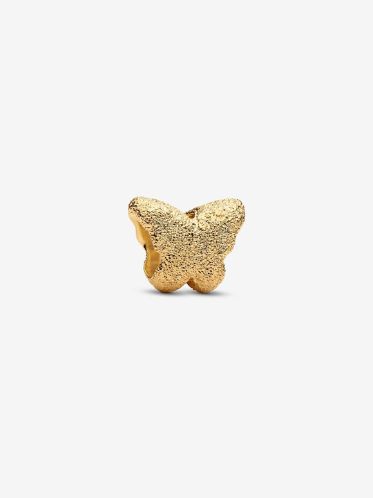 Textured Butterfly Mini Charm - 14ct Gold Plated - 764046C00