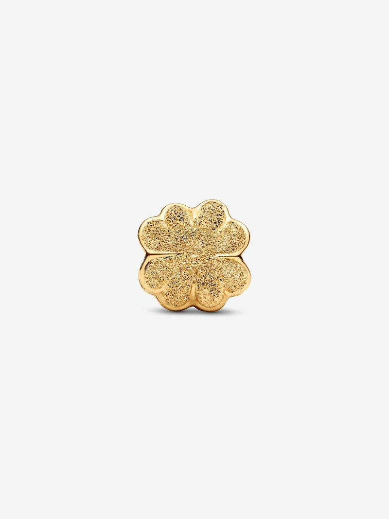 Textured Clover Mini Charm - 14ct Gold Plated - 764047C00