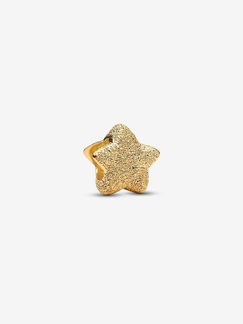 Textured Star Mini Charm - 14ct Gold Plated - 764050C00