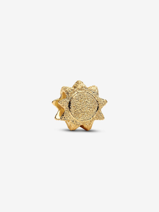 Textured Sun Mini Charm - 14ct Gold Plated - 764052C00