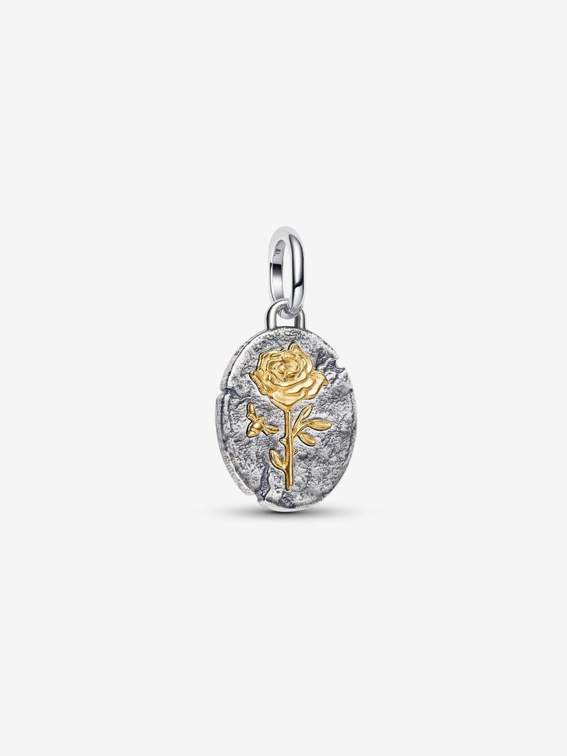 Rose Medallion Charm - 14ct Gold Plated/Sterling Silver - 764087C00