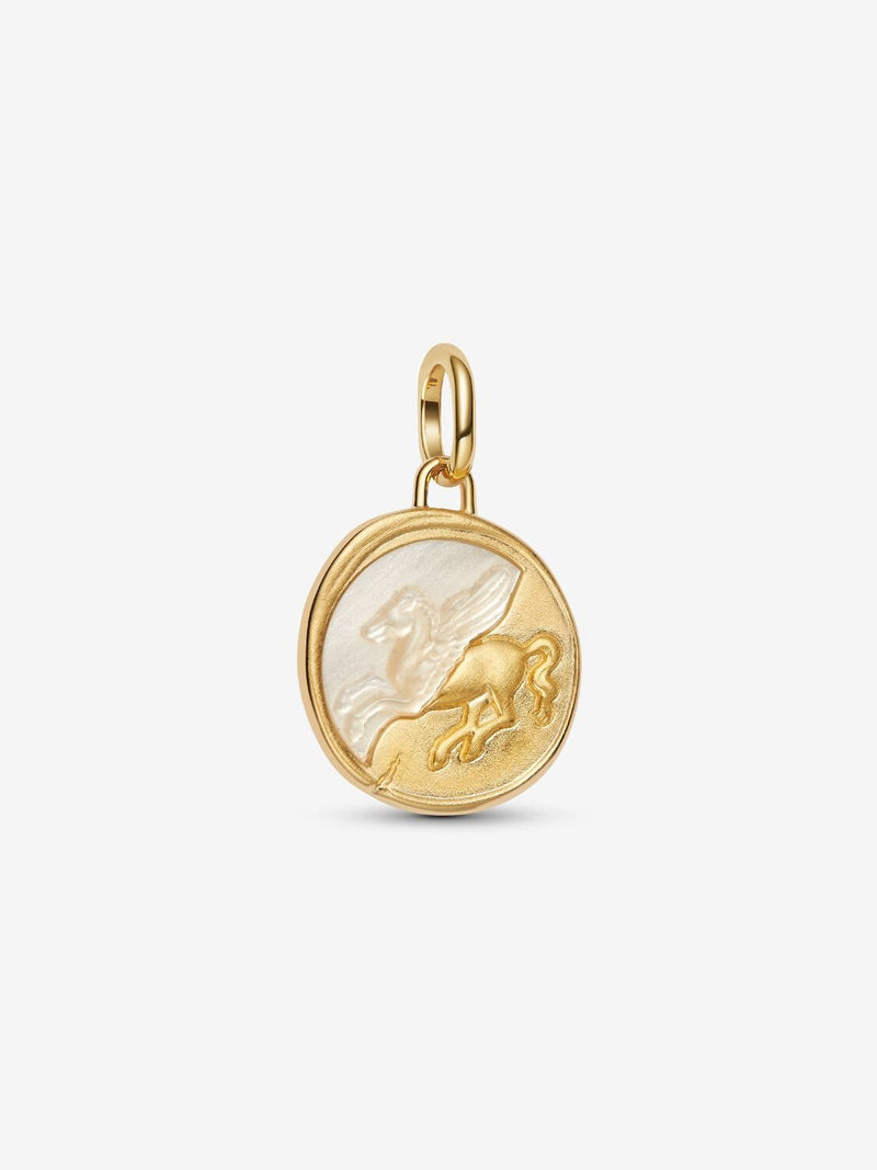 Pegasus Medallion with Mother of Pearl - 14ct Gold Plated - 764090C01