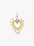Radiant Heart Double Dangle Charm - Sterling Silver/14ct Gold Plating - 764141C01