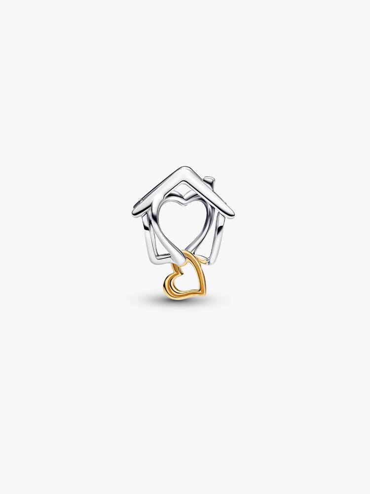 Home & Heart Charm - Sterling Silver/14ct Gold Plating - 764145C00