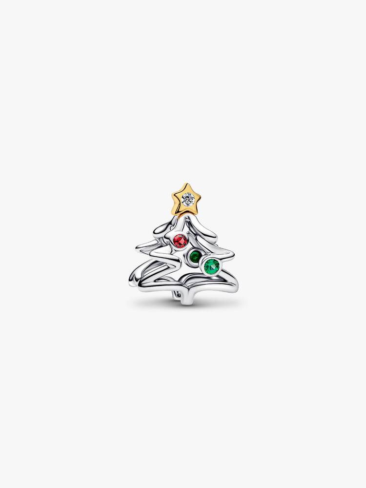 Christmas Tree Charm - Sterling Silver/14ct Gold Plating - 764248C01