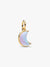 Sparkling Crescent Moon Dangle Charm - 14ct Gold Plating - 764275C01