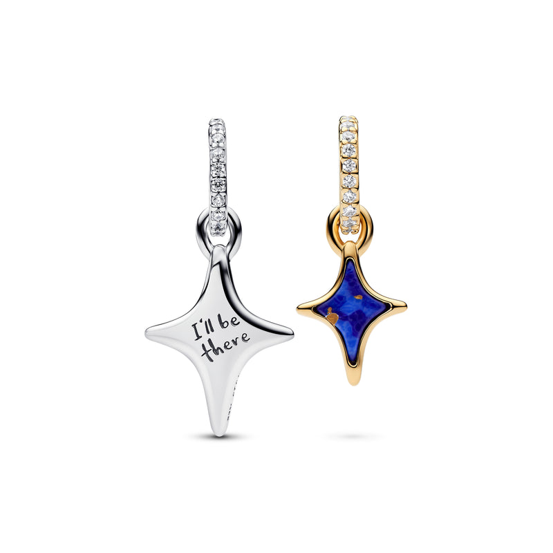 Star Duo Splittable Charm - Sterling Silver/14ct Gold Plated