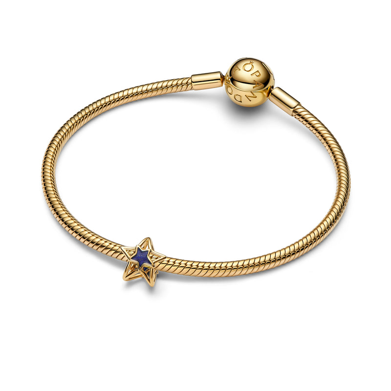 Openwork Star Charm - 14ct Gold Plated