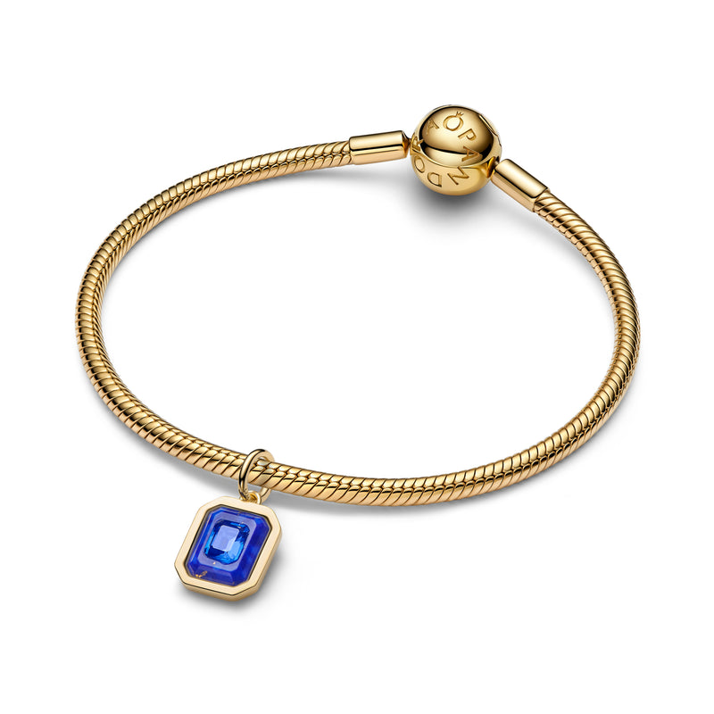 Astra Lapis Lazuli Dangle Charm - 14ct Gold Plated