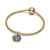 Astra Lapis Lazuli & CZ Dangle Charm - 14ct Gold Plated