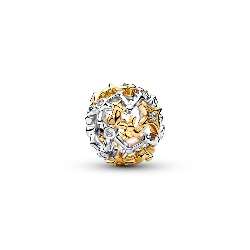 Open Star Constellation Charm - 14ct Gold Plated/Sterling Silver