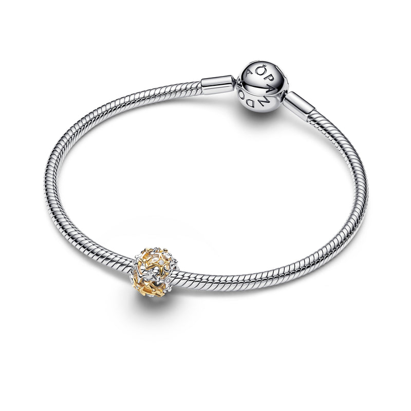 Open Star Constellation Charm - 14ct Gold Plated/Sterling Silver