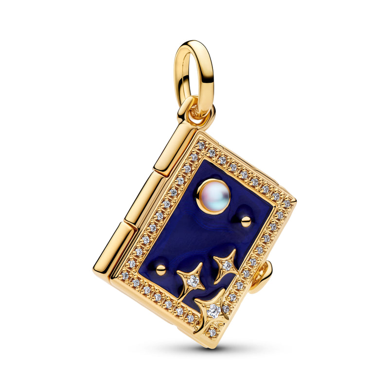 Openable Book Dangle Charm - 14ct Gold Plated