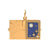 Openable Book Dangle Charm - 14ct Gold Plated