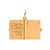 Openable Book Dangle Charm - 14ct Gold Plated