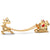 Santa Sleigh Charm - 14ct Gold Plated
