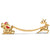 Santa Sleigh Charm - 14ct Gold Plated