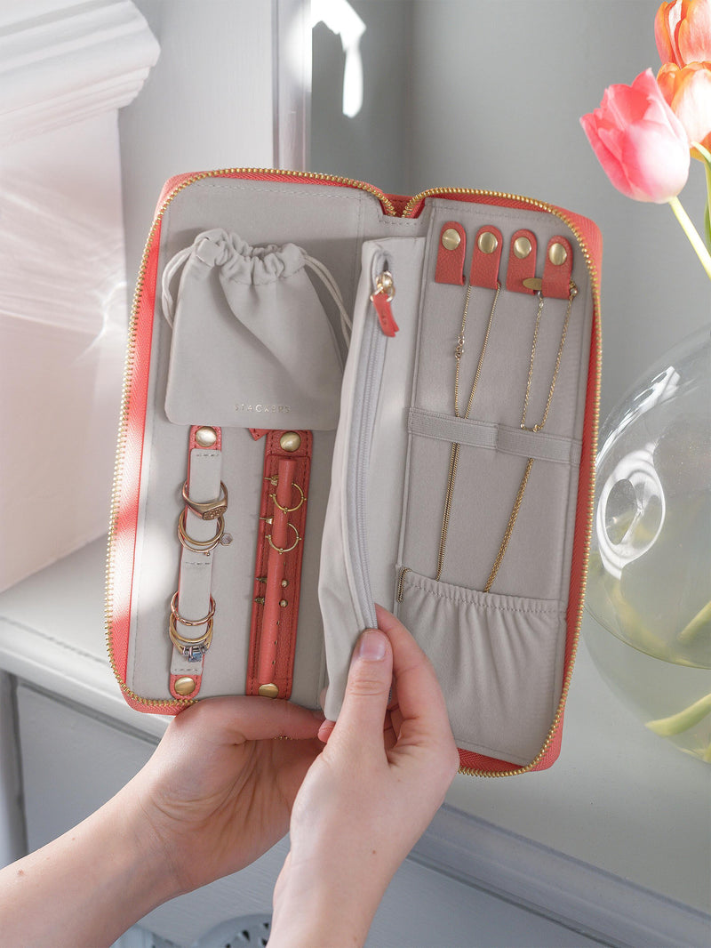 Jewellery Roll - Pink Grapefruit - 76680