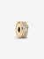 Clear Pavé Clip Charm - 14ct Gold Plated - 768658C01