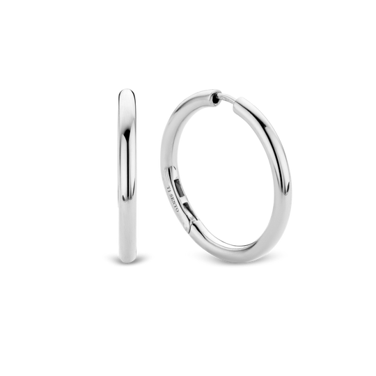 Milano Hoop Earrings - Silver - 7782SI