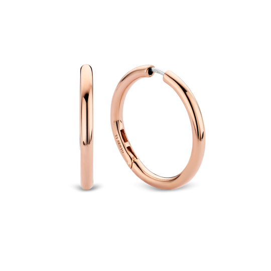 Milano Hoop Earrings - Rose Gold - 7782SR