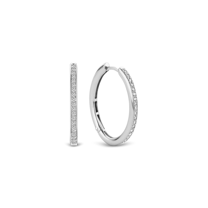 Milano Hoop Earrings - Silver - 7789ZI