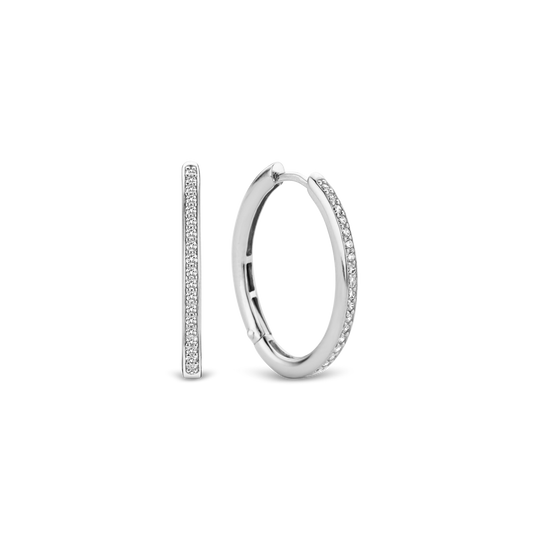 Milano Hoop Earrings - Silver - 7789ZI