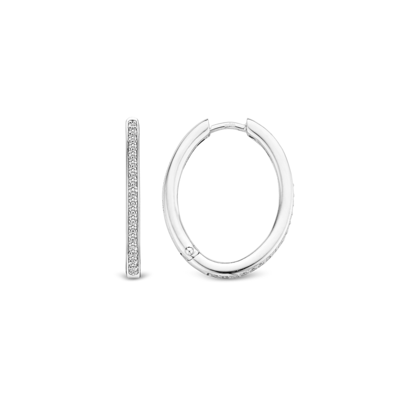 Milano Hoop Earrings - Silver - 7789ZI