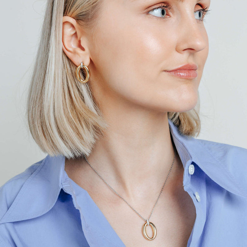 Milano Oval Earrings - Gold - 78013ZY