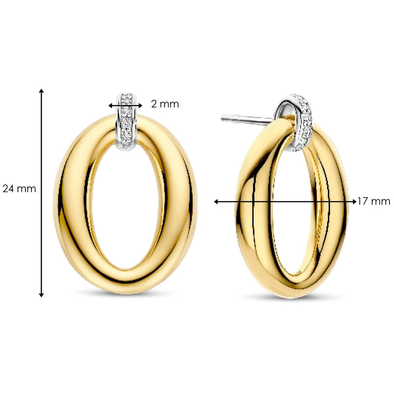 Milano Oval Earrings - Gold - 78013ZY