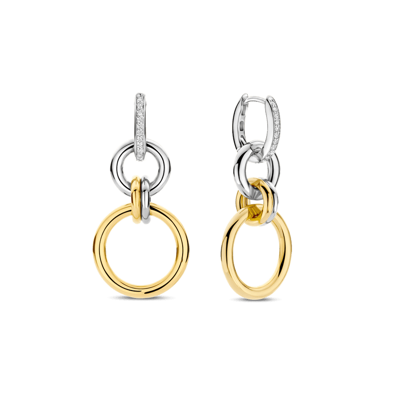 Milano Interlinked Hoop Earrings - Gold/Silver - 78018ZY
