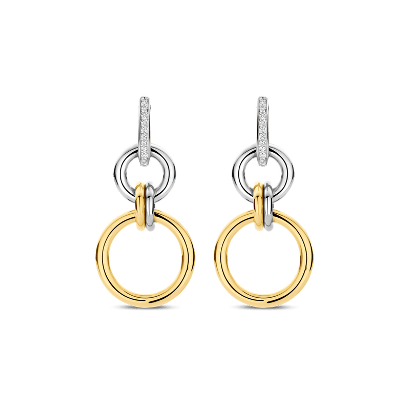 Milano Interlinked Hoop Earrings - Gold/Silver - 78018ZY