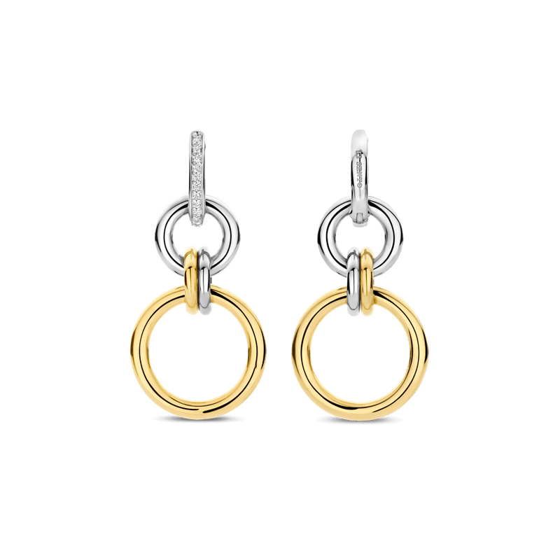 Milano Interlinked Hoop Earrings - Gold/Silver - 78018ZY