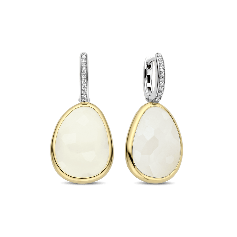 Milano Mother Of Pearl Drop Earrings - Gold - 78026MW