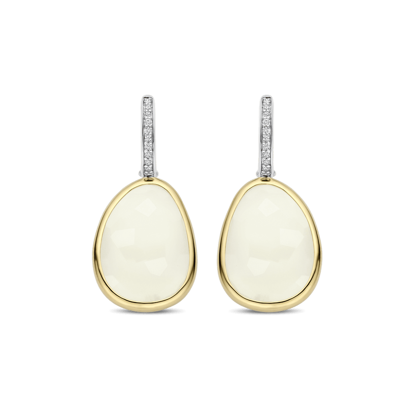 Milano Mother Of Pearl Drop Earrings - Gold - 78026MW