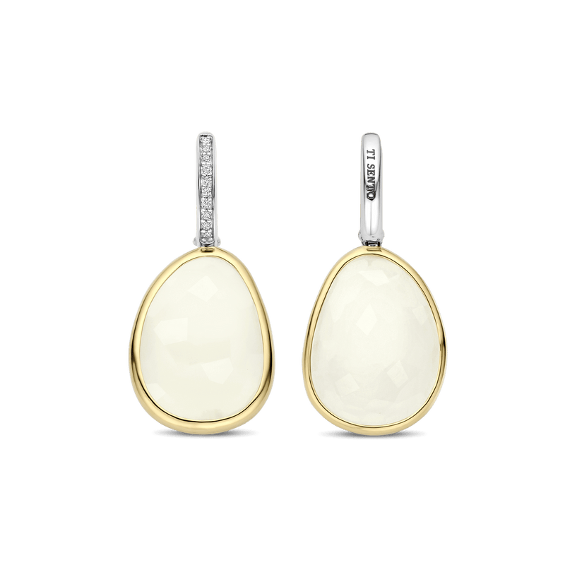 Milano Mother Of Pearl Drop Earrings - Gold - 78026MW