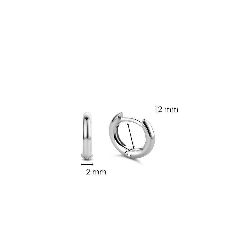 Milano Small Ear Hoops - Silver - 7811SI