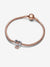 Two-tone Openwork Infinity Heart Charm - Sterling Silver & 14ct Rose Gold Plated - 782642C00