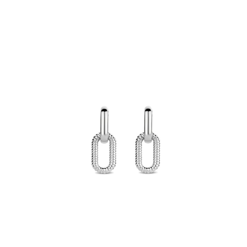 Milano Chain Link Earrings - Silver - 7831ST