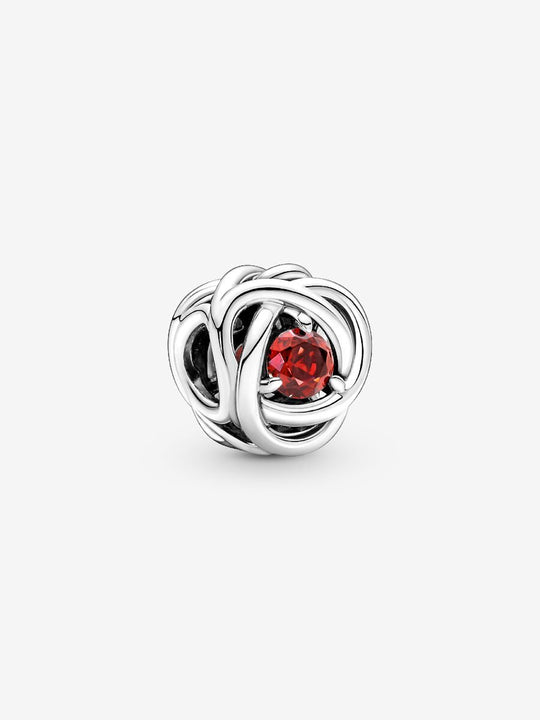 Braided Openwork Silver Charm - July Birthstone - Sterling Silver - 790065C01