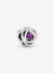 Braided Openwork Silver Charm - February Birthstone - Sterling Silver - 790065C02